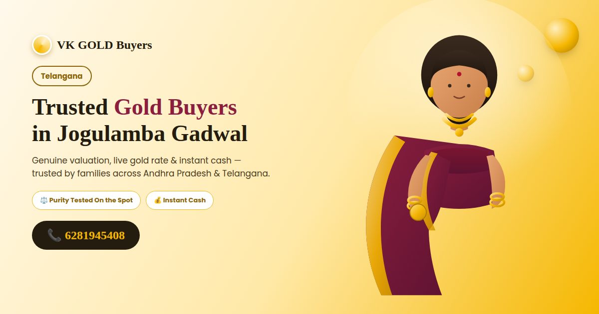 VK GOLD Buyers - Gold Buyers in Jogulamba Gadwal, Telangana - Call 6281945408